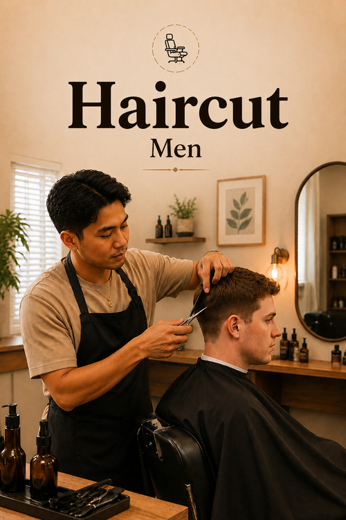 Professional mobile barber providing an at-home haircut in Toronto